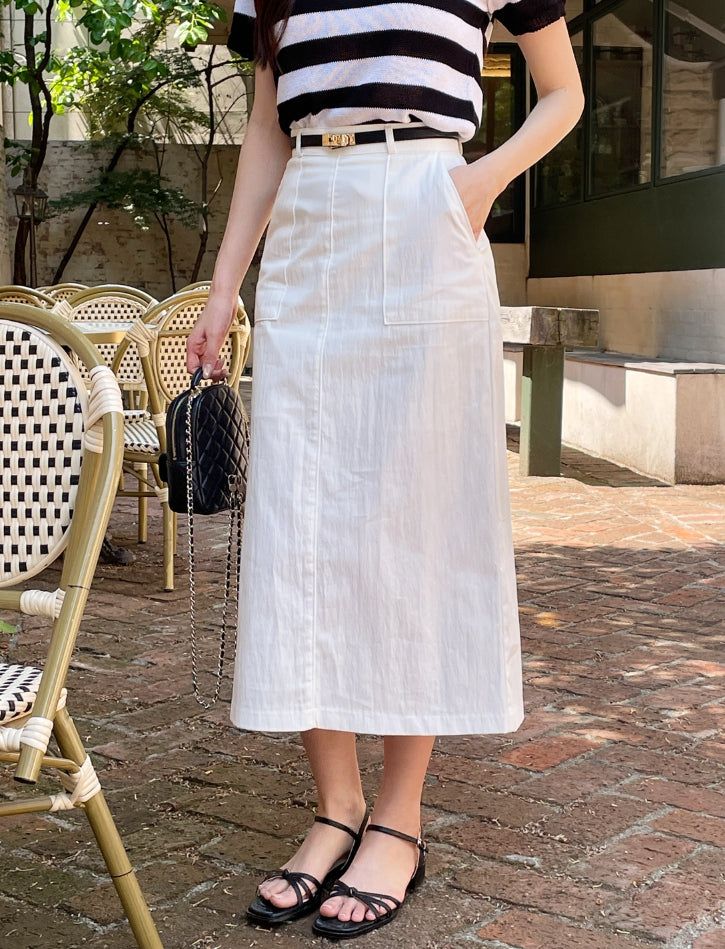iam mari（アイアム マリ）の「Gelad Pocket H-line Long Skirt（Skirts）」