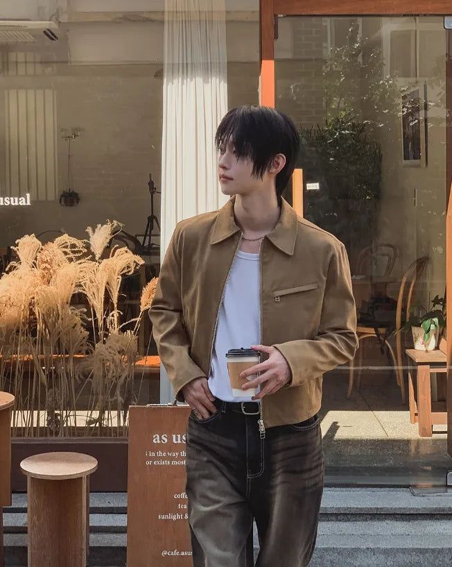 Leek Suede Crop Jacket