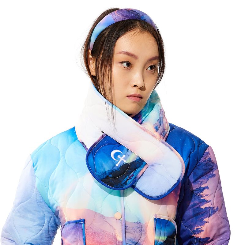 0 6 Snow Fire Quilting Muffler