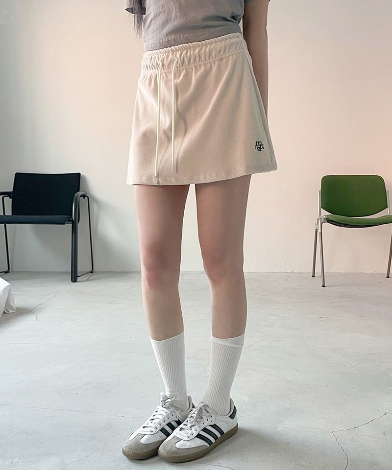VELOUR TRAINING SKIRT [4color]