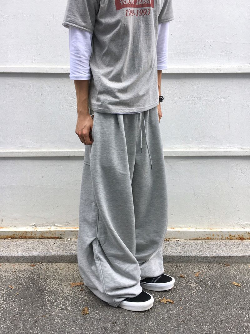 DISCERNMENT(ディサーンメント)の「OEN ピンタック ヘビー ワイド スウェットパンツ 3C(パンツ)」