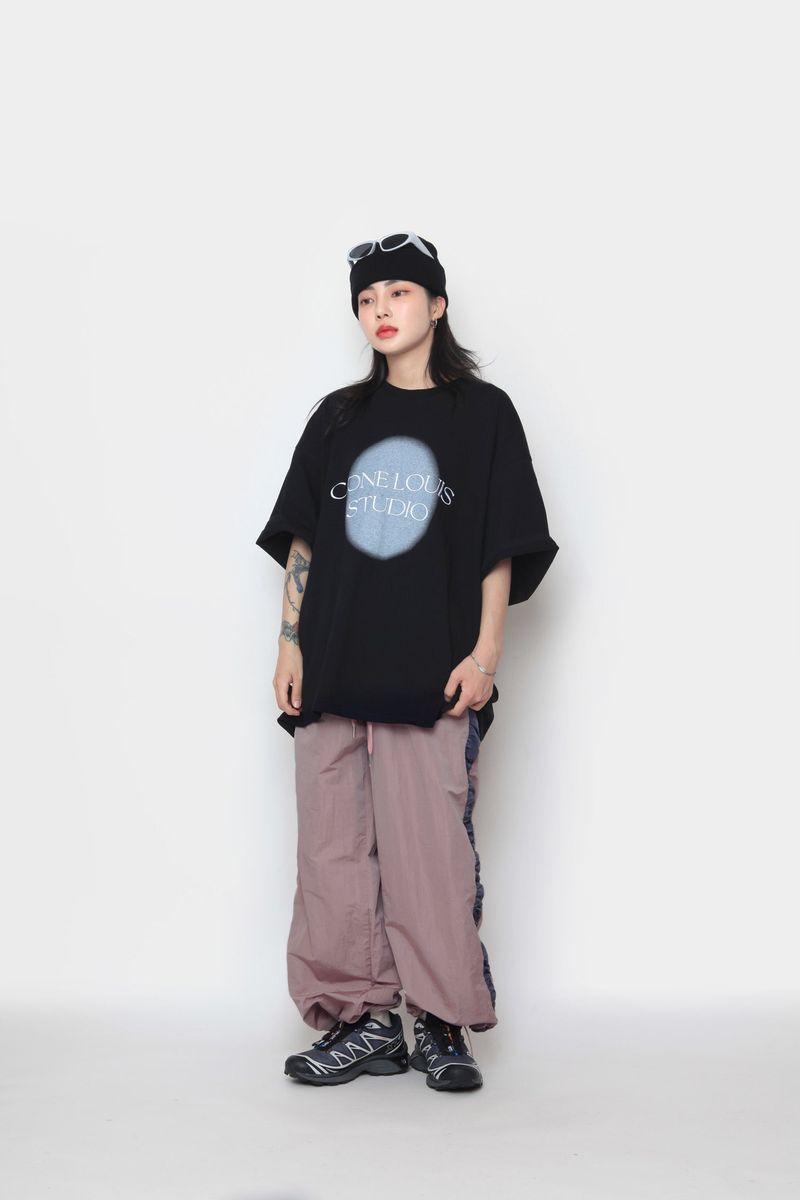 Spray  Embroidery Short Sleeve T