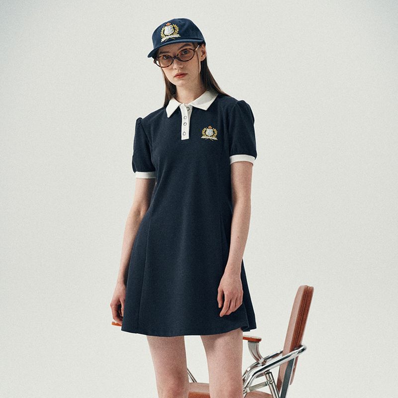 Puff Flared PK One-Piece (Navy)