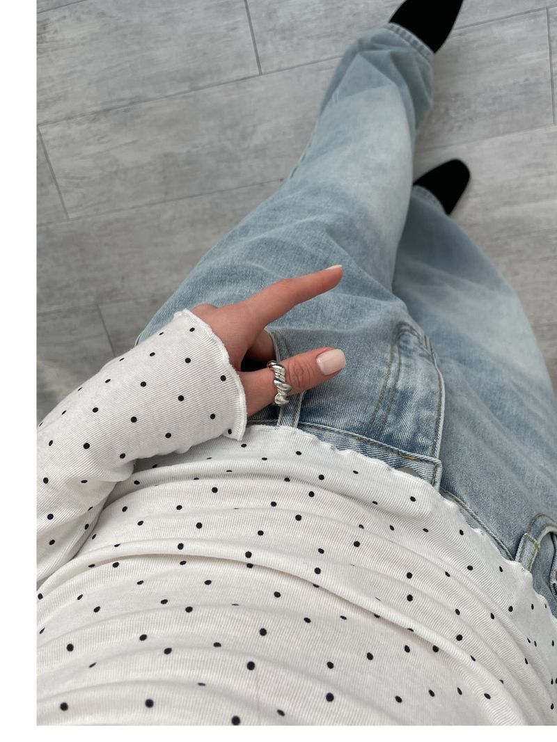 Dot Wave Turtleneck T-Shirt