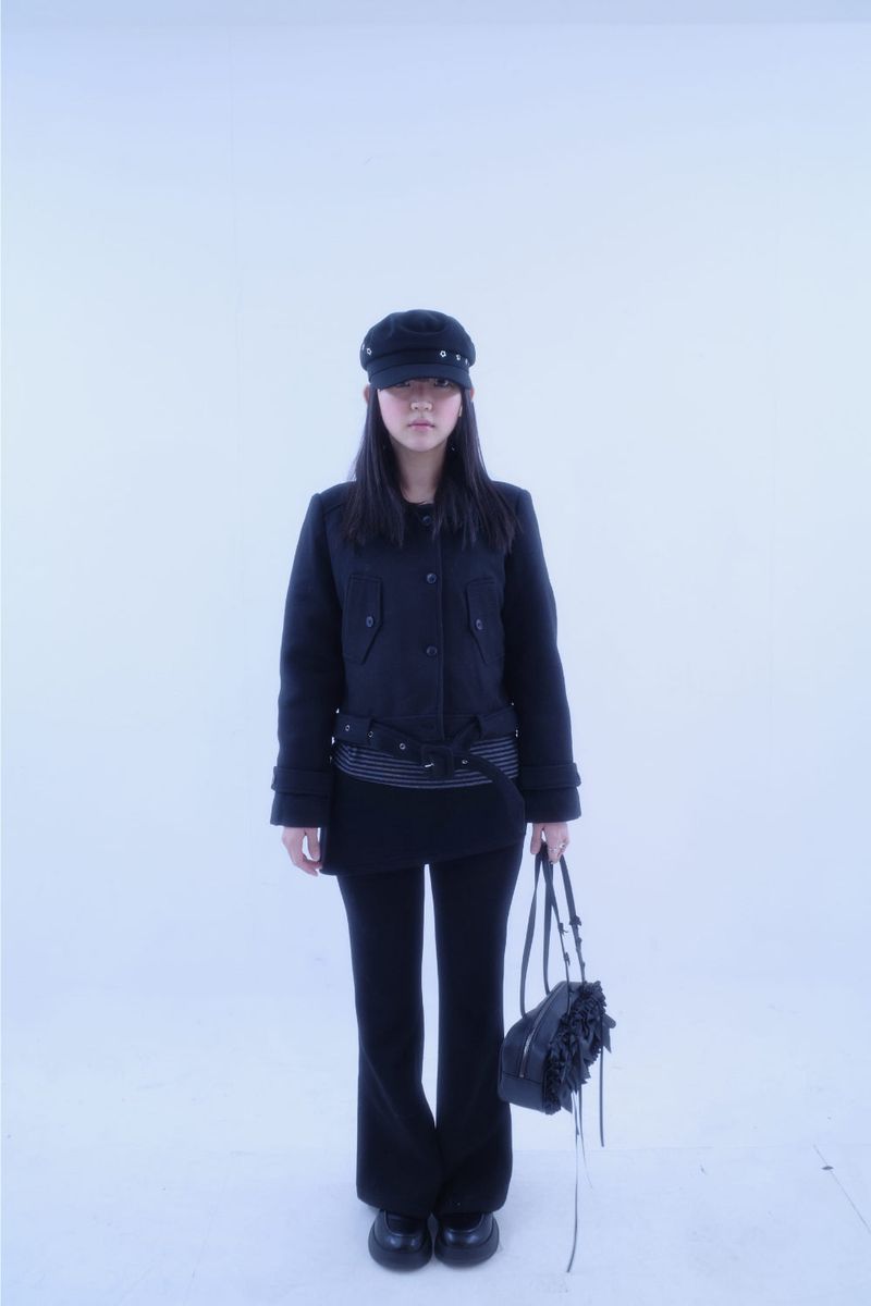 Zero belt short coat (2color)