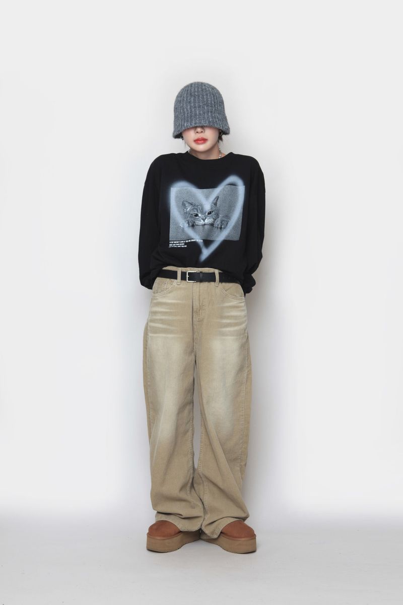 Washing Corduroy Wide Pants