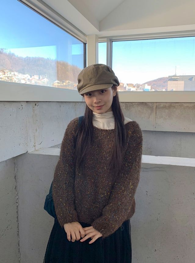 BAON（バオン）の「Mimenna Vintage Hairy Round Knit（Tops）」