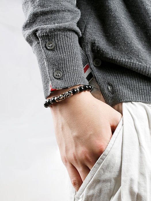 SVB-1011 Geometric Onyx Natural Stone Bracelet