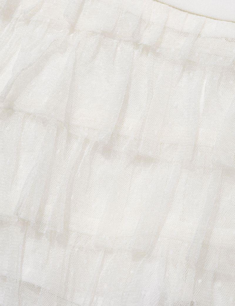 DOT MESH CANCAN SKIRT(IVORY)