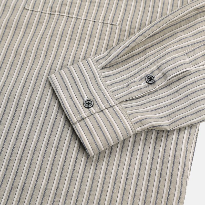 Arc striped cropped shirt
