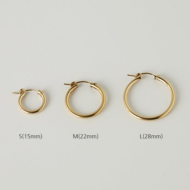 14K GOLDFILLED RING EARRING (S size)