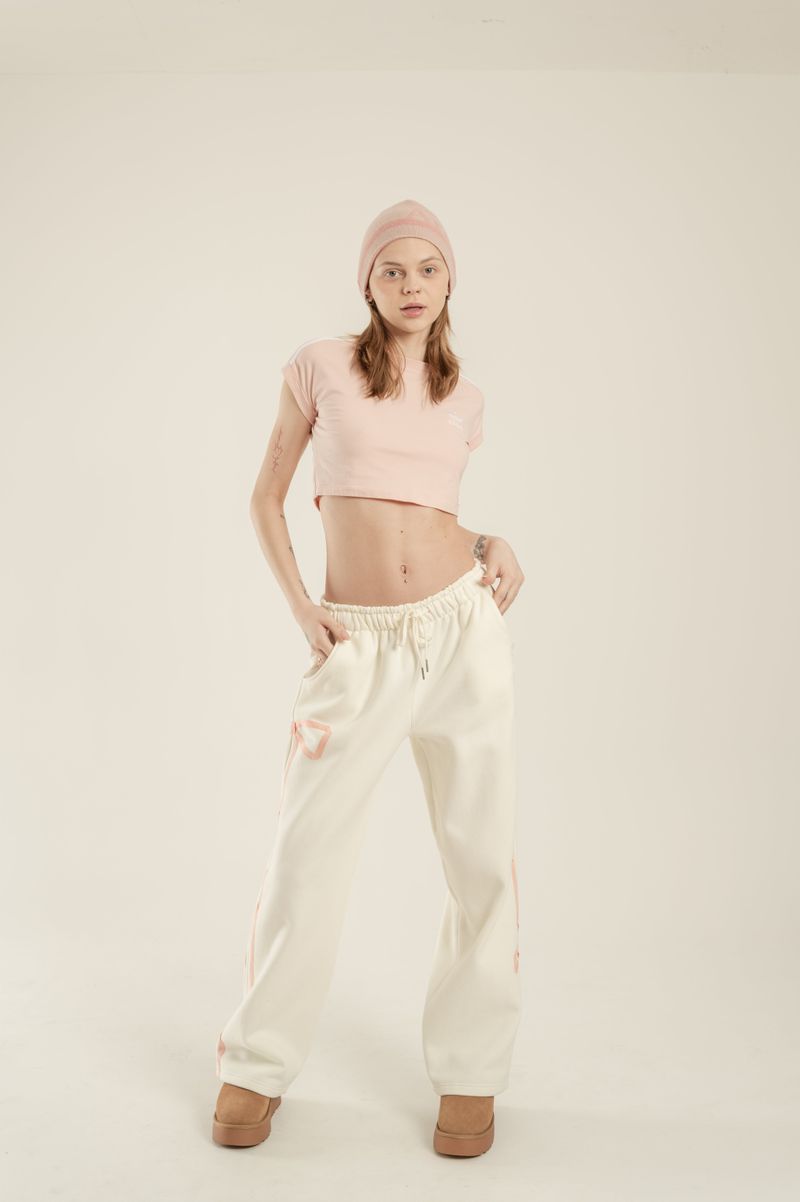 sweatsweet（スウェットスイート）の「[FW ver] SWEET RIBBON SWEAT PANTS - CREAM/PINK（Pants）」
