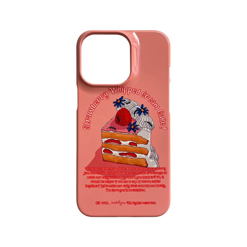 Strawberry Whipped Cream Cake (iPhone) Glossy Hard Case