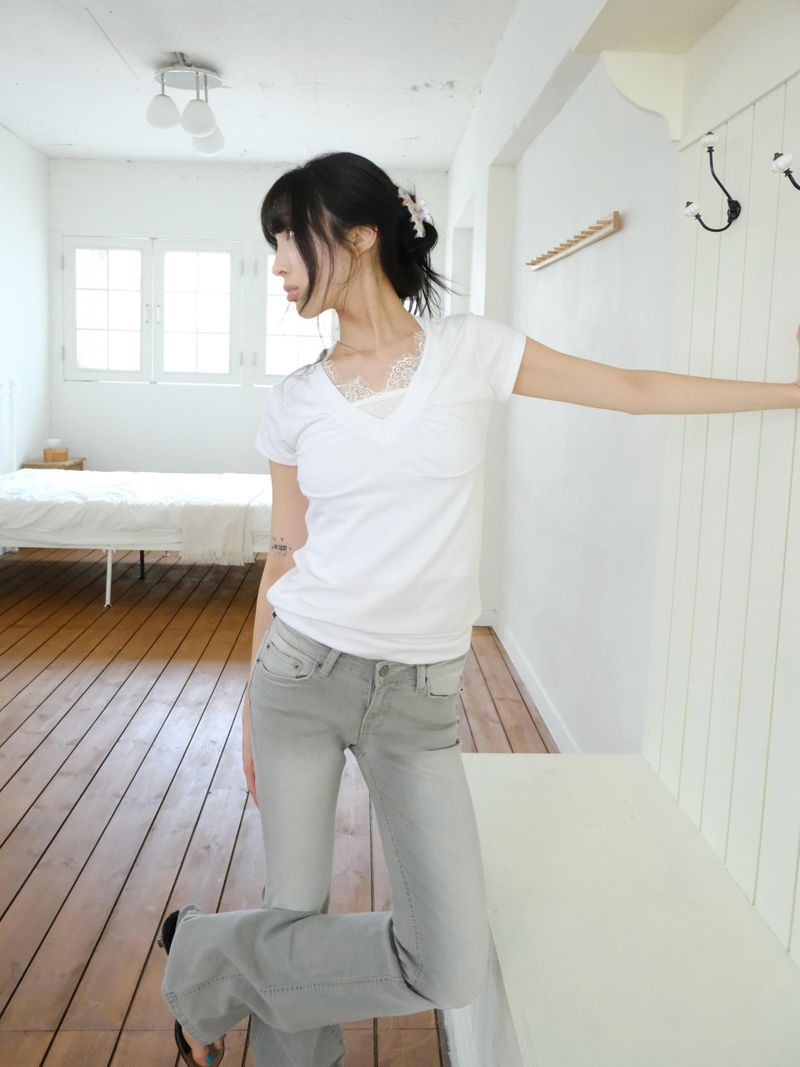 gray washing bootcut pt