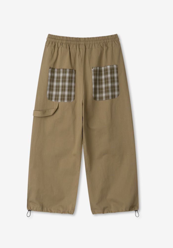 SO Check Pocket Parachute Balloon Pants