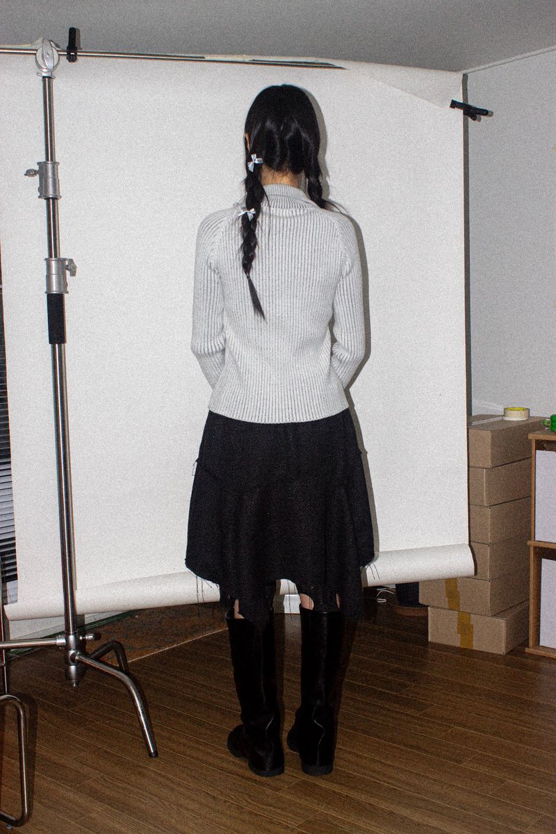 shirring boots cut boots