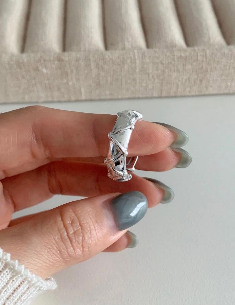 Silver925 Bold Crown Open Ring