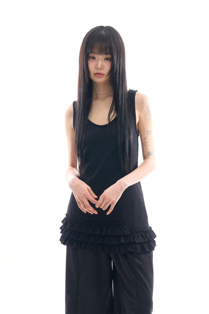 Raucohouse（ラウコハウス）の「Pliva frill long sleeveless（Tops）」