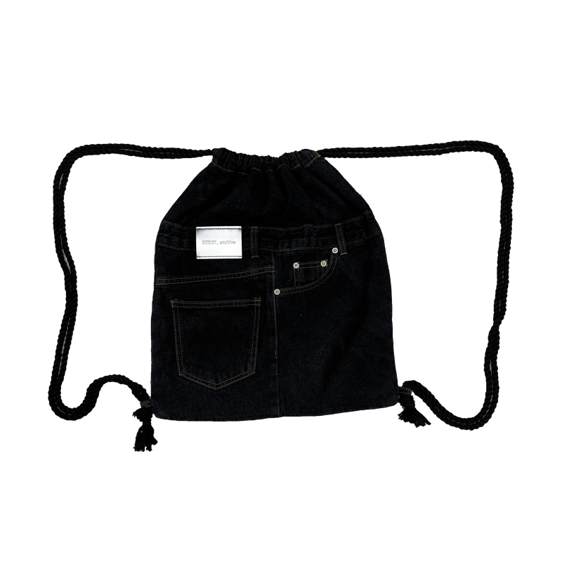 denim rope gym sack