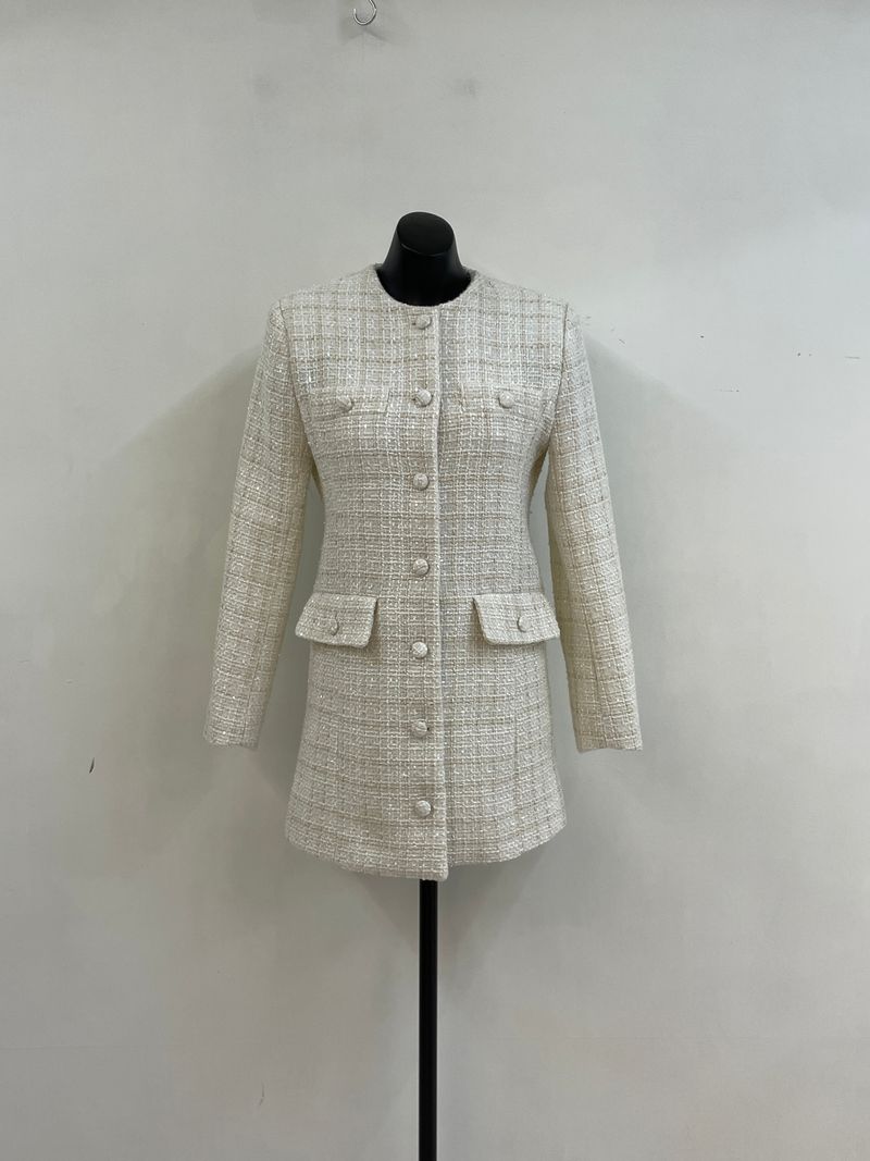 ribbon tweed dress