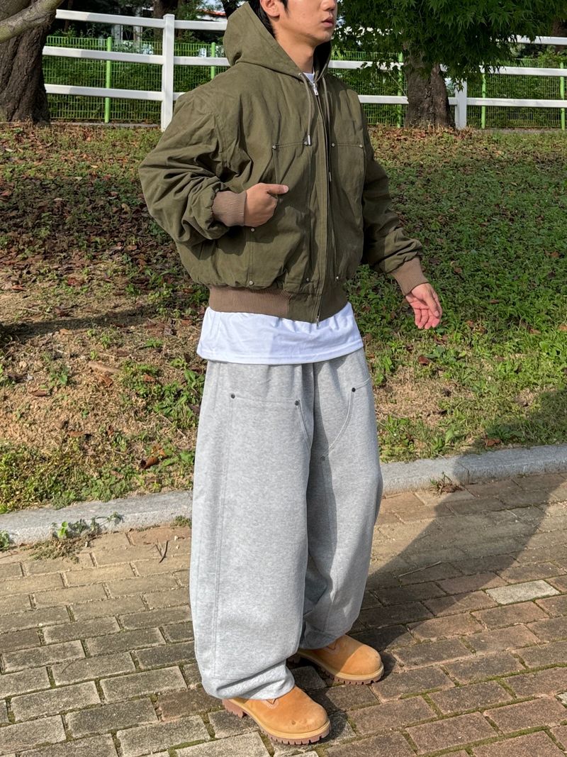 Balloon double knee sweatpants