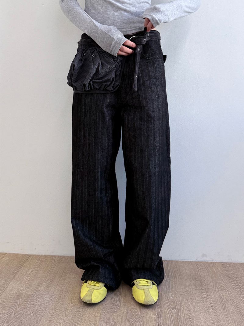 WOOHWA（ウファ）の「 STRIPE BALLOON WIDE PANTS（Pants）」