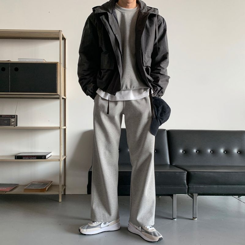LMN Rectangle Short Hooded Bomber Jacket (3 colors)