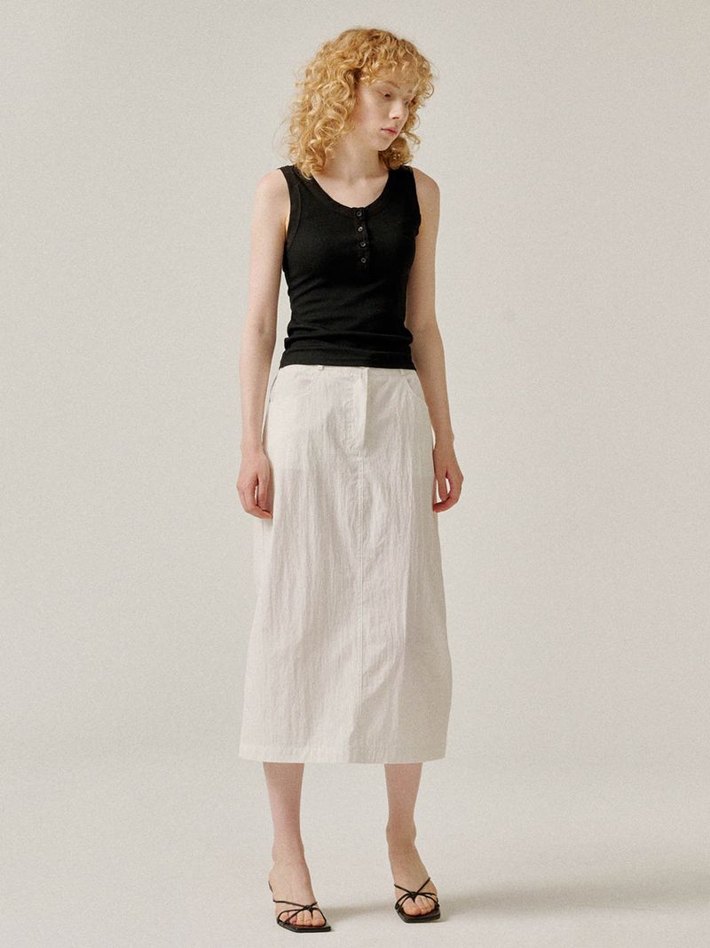 PLAT DU JOUR（プラドゥジュール）の「H banding skirt (Ivory)（Skirts）」