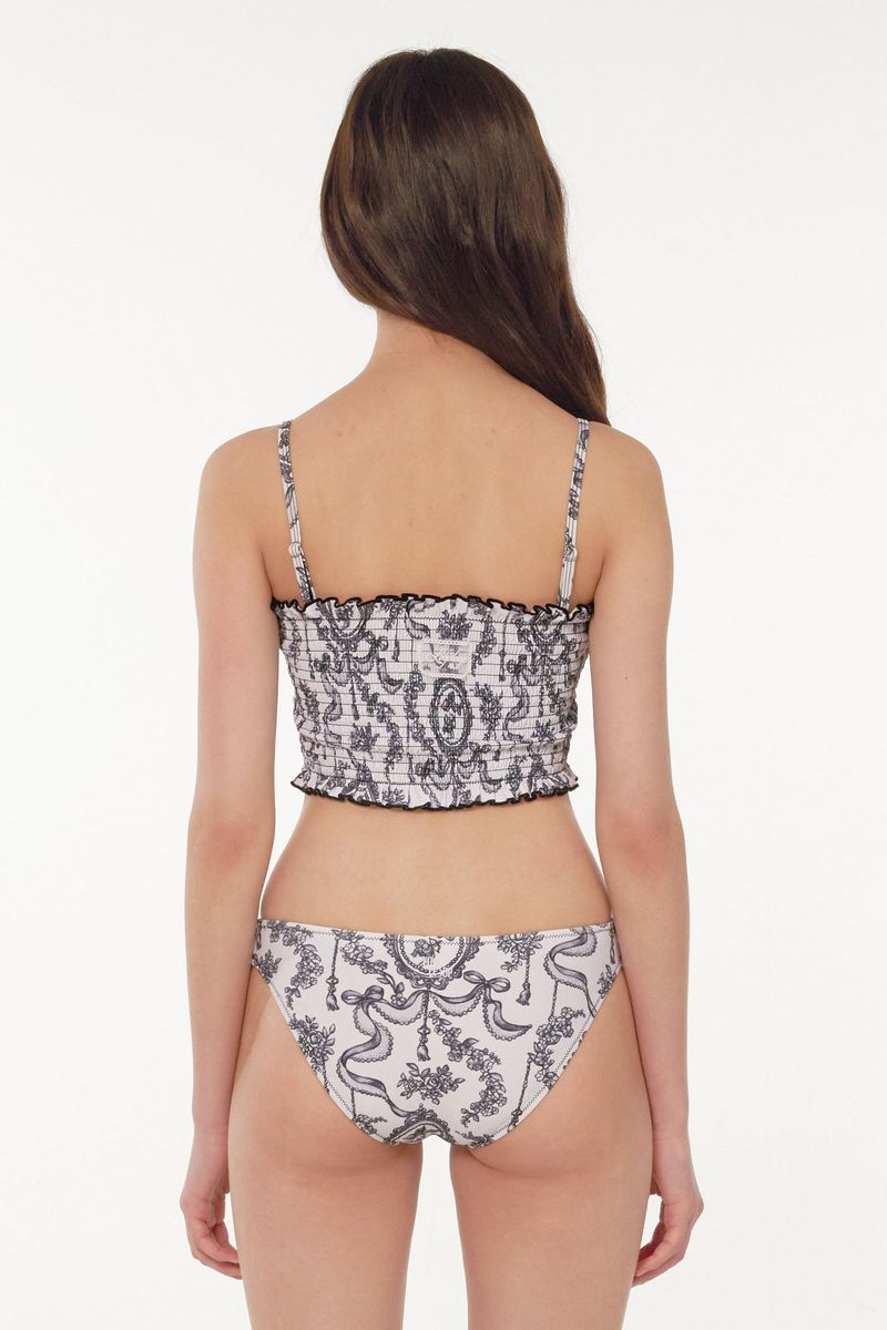 [Lace Poem] Smocked Bikini Top