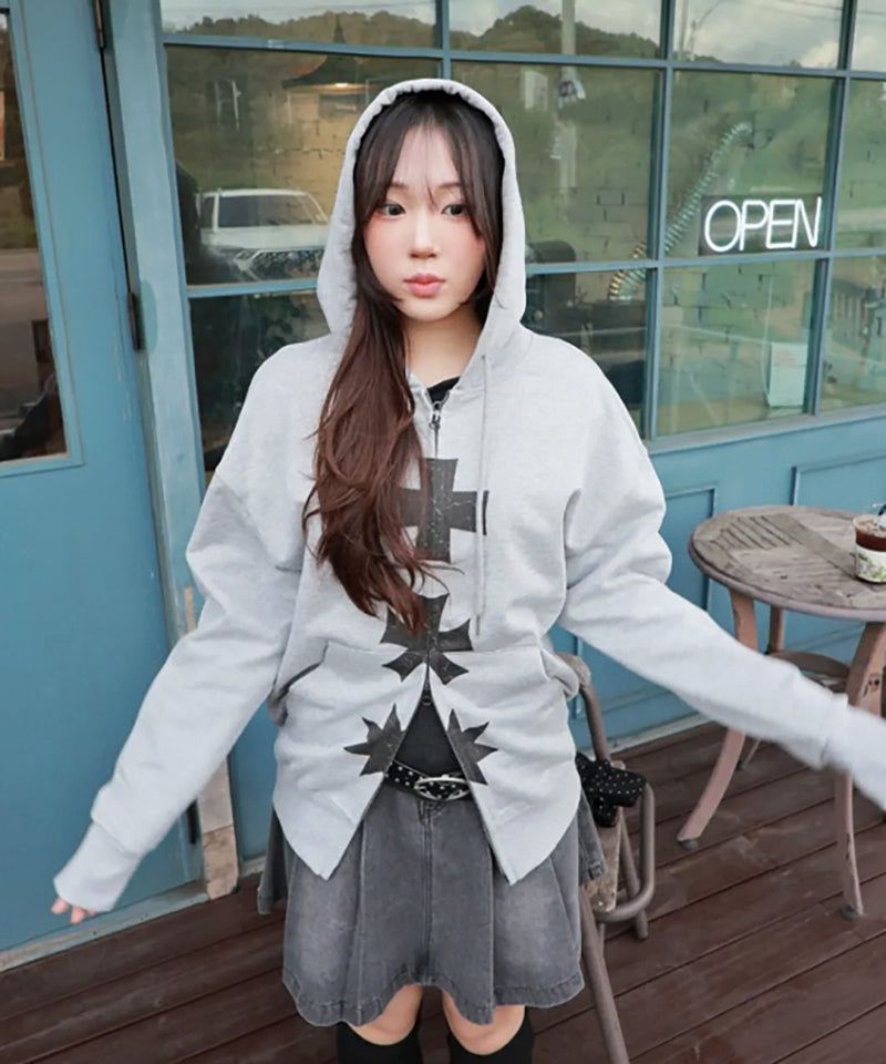 MM THREE LOGO 2WAY ZIP-UP (2 COLORS)