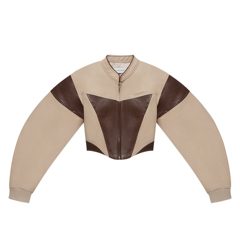 Corset-panelled western jacket