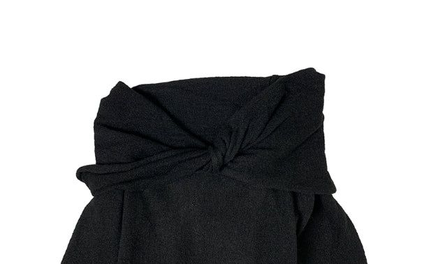 Helen Off-Shoulder Ribbon Twist Loose-Fit Knit