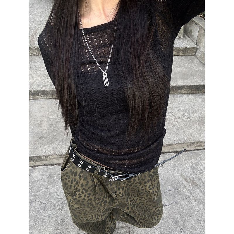MUZESEOUL(ミューズソウル)の「Unbalance see through long sleeves(3color)(Tops)」