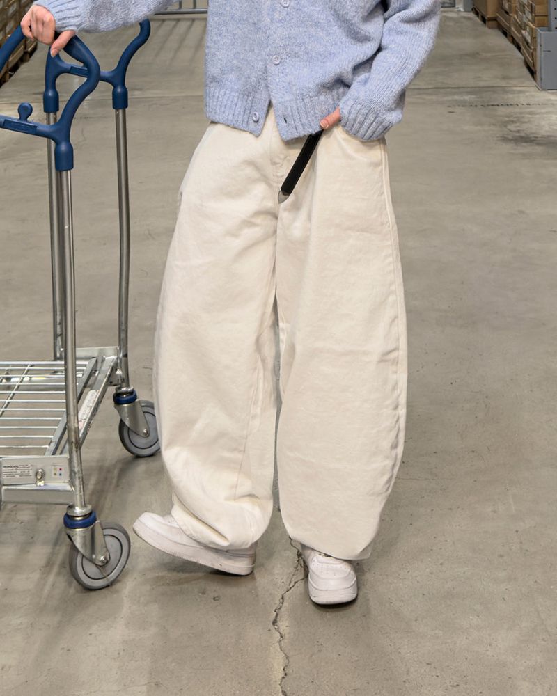 Nevis Cotton Wide Curved Pants