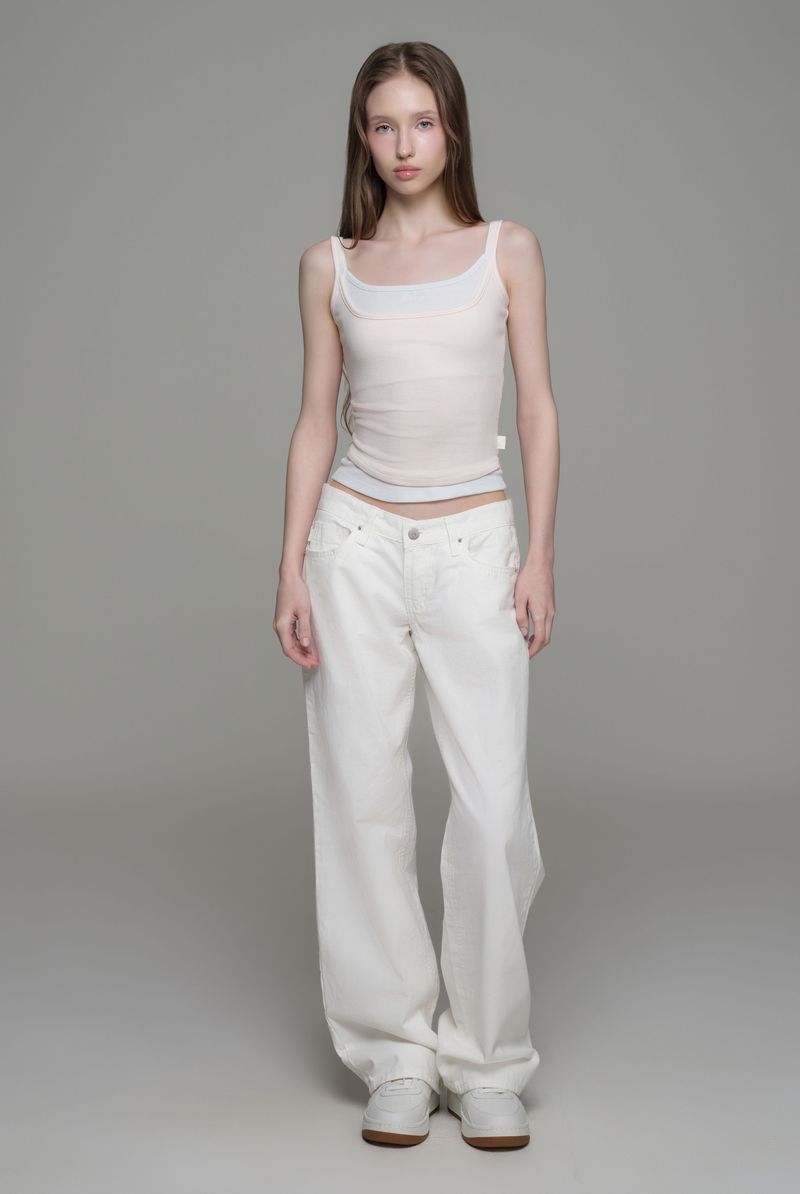 Doubles soft layered camisole top, Pink