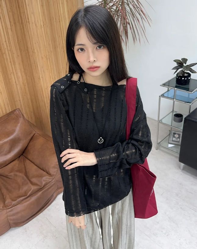 Tene Vintage Shoulder Button T-shirt