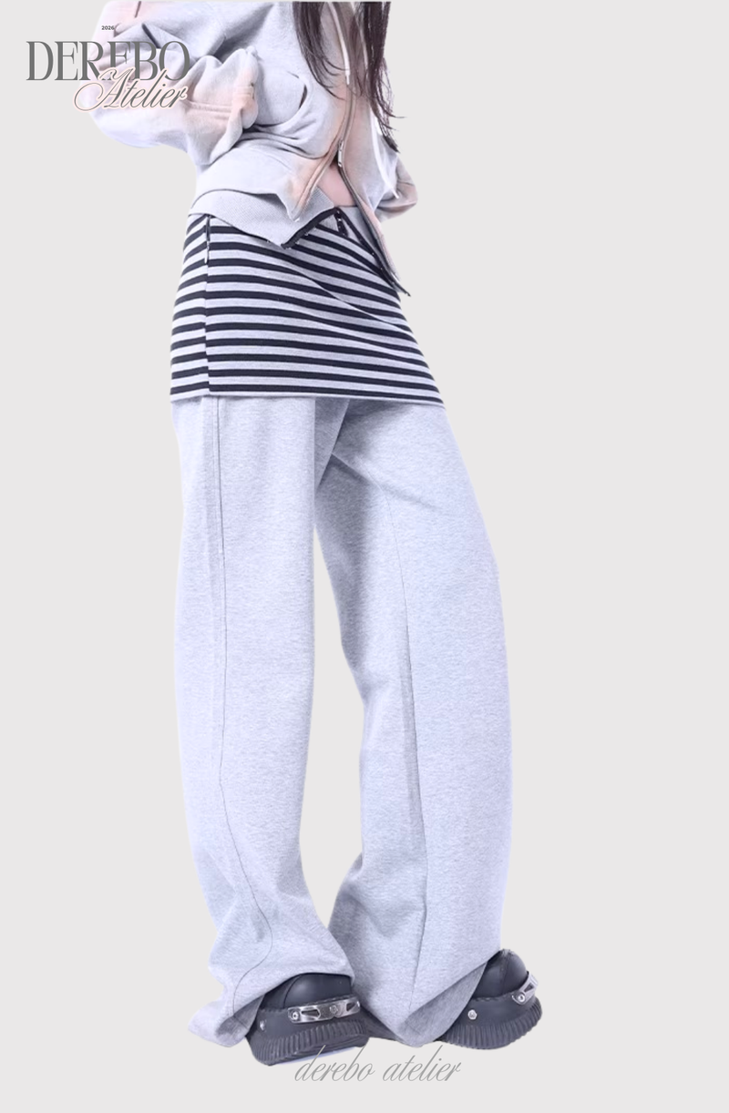Gradient Off-Shoulder Zip-Up (PANTS)