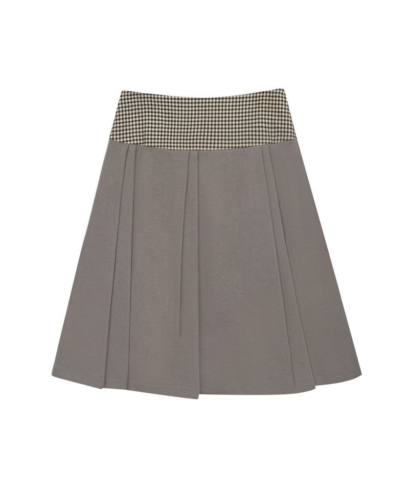 MINI CHECK SWEAT SK BEIGE