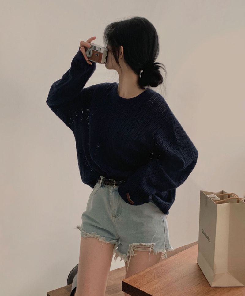 [Bellide made] Caramel Loose Fit Long Round Knitwear