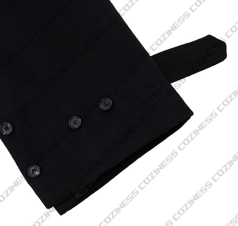 SK Button slit wool robe long coat (3 colors)
