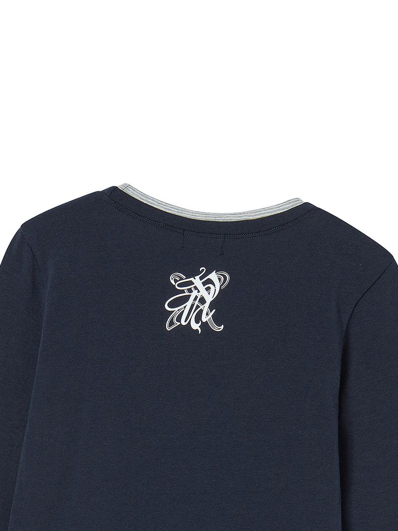 EMBLEM LAYERED L/S NAVY
