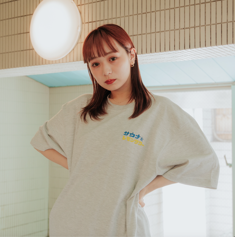 ふくだ　サウナとレモンサワー刺繍Tシャツ