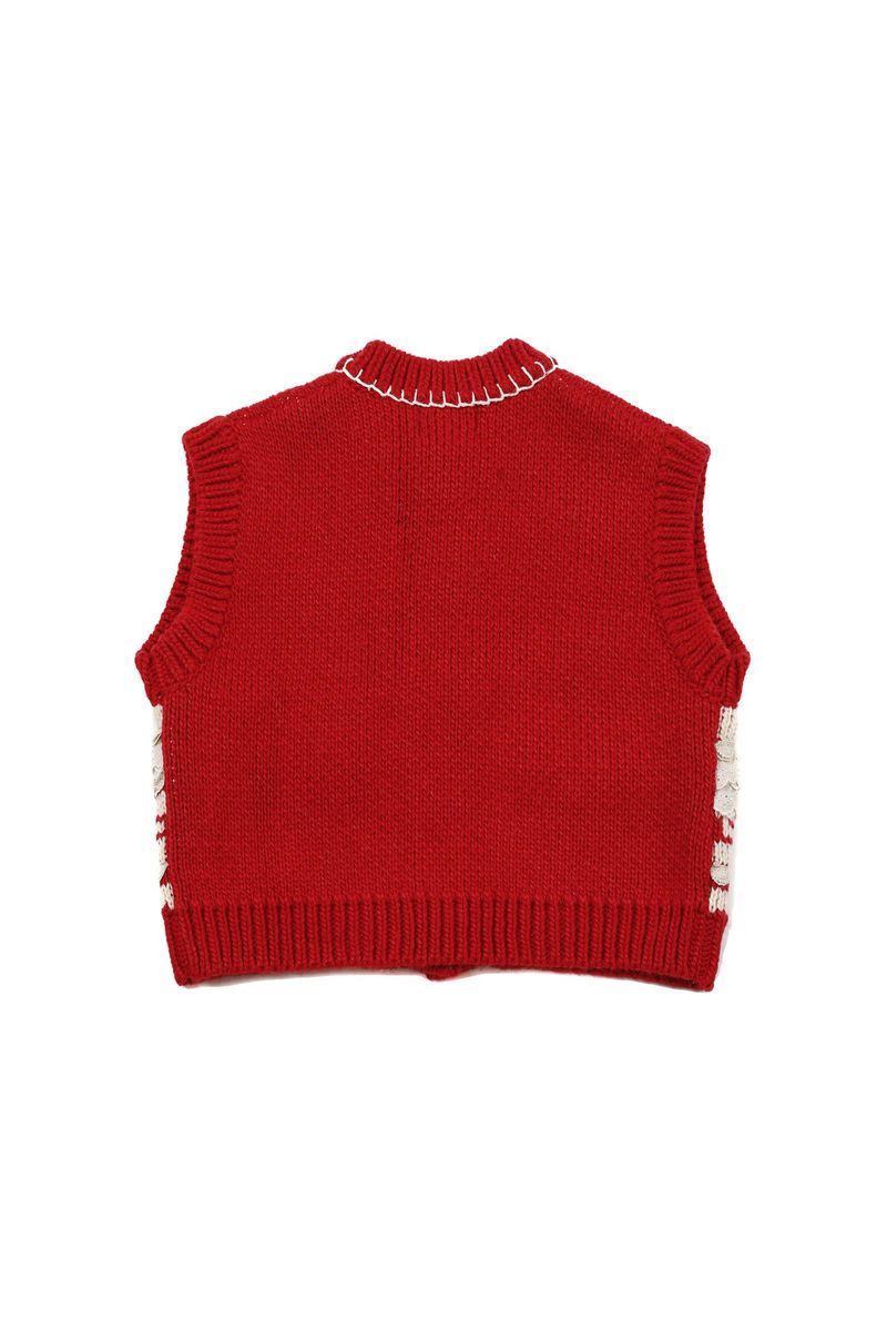Monet Jacquard Vest [Red]