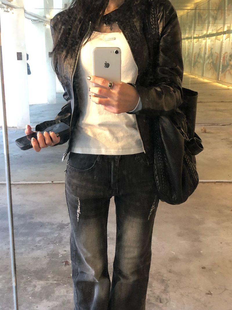 leather slim jk