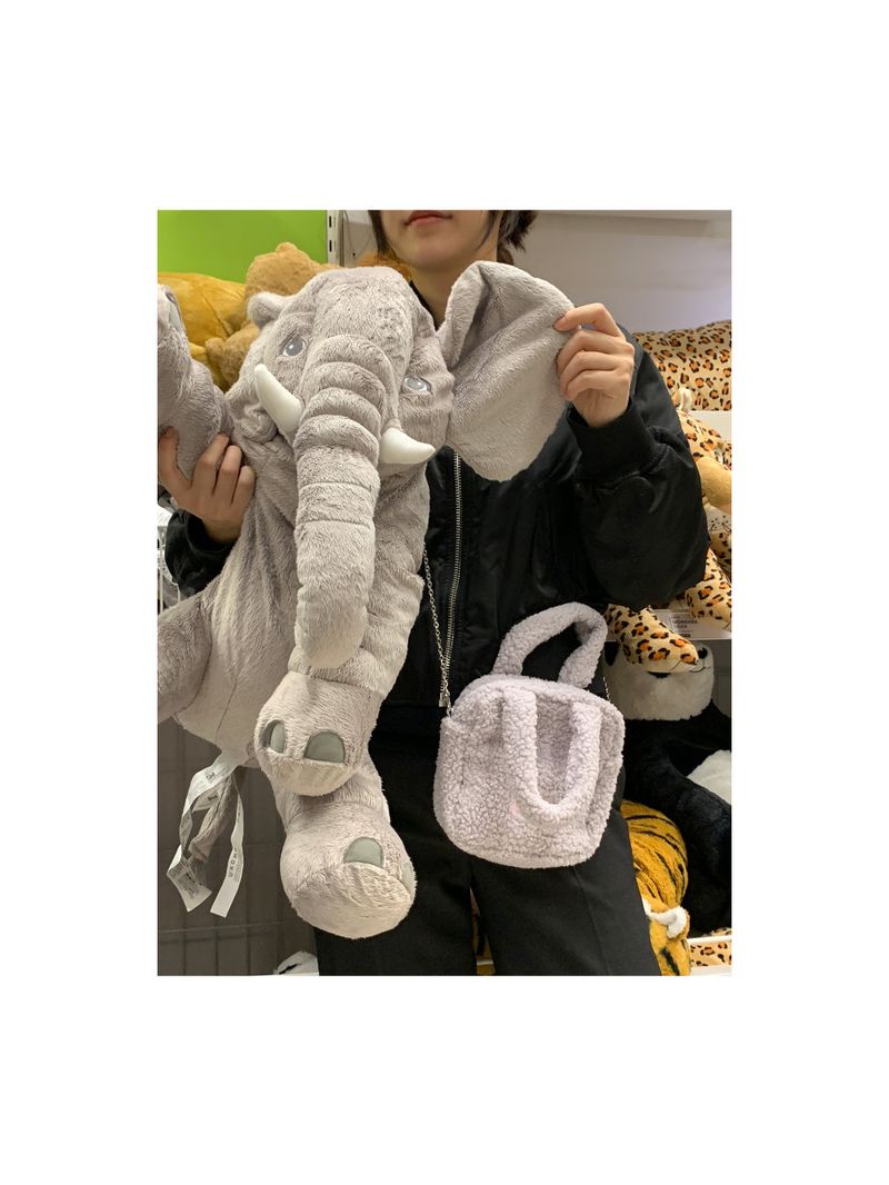 teddy bag gray