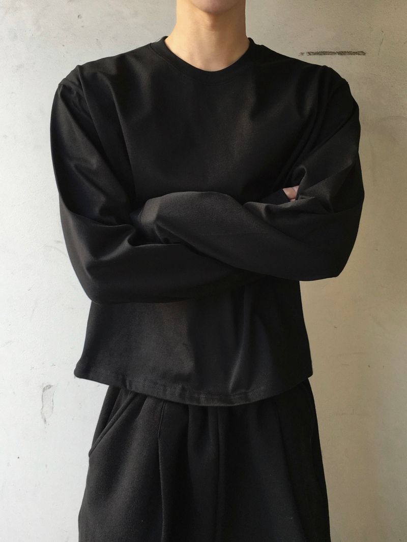Poin Basic Crop Long Sleeve 3C