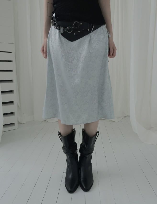 mnem（ムネム）の「Roche Flower Jacquard Midi Skirt（Skirts）」