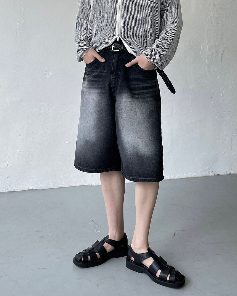 COZINESS（コジネス）の「キャットブラックバミューダデニムパンツ（パンツ）」