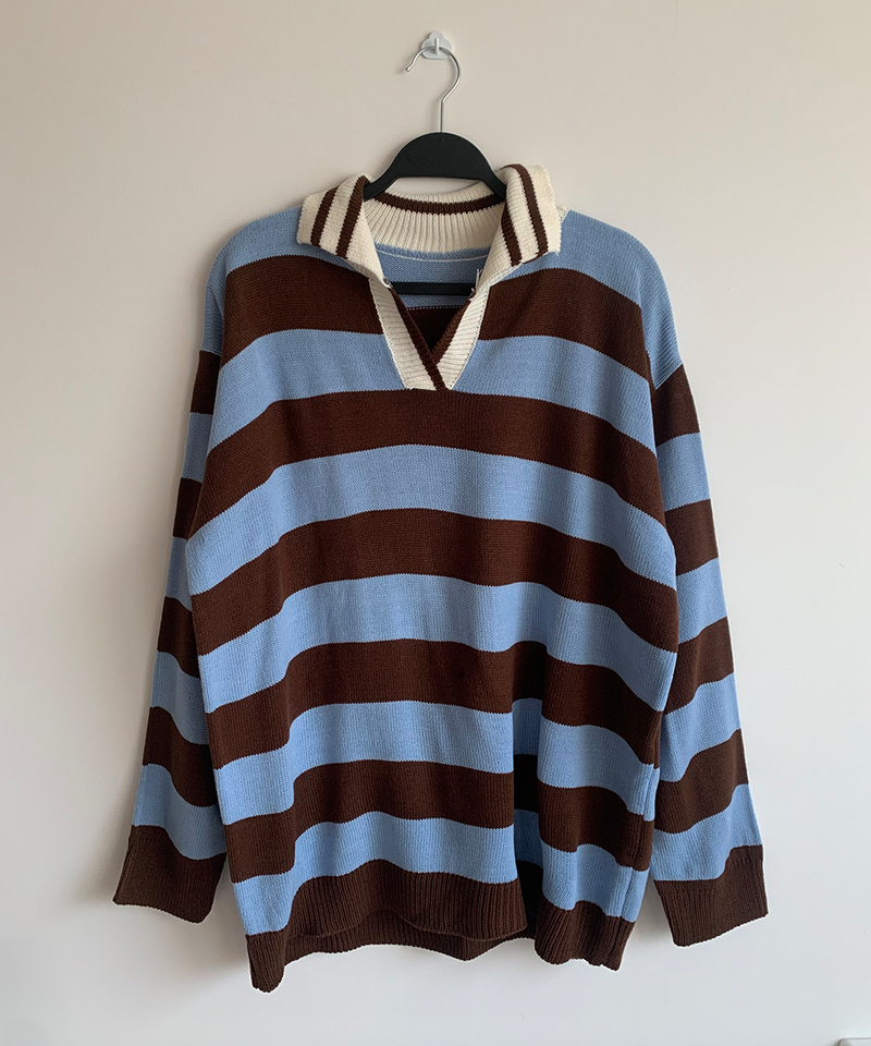 Bold Stripe Collar Knit