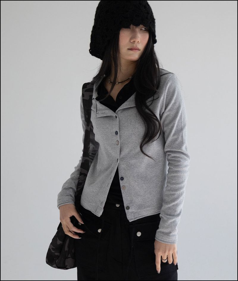 Birett button cotton cardigan